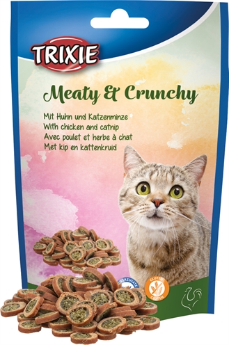 Trixie meaty & crunchy kip catnip glutenvrij | 50 gr