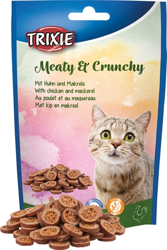Trixie meaty & crunchy kip/makreel 50 gr | glutenvrij dierensnack