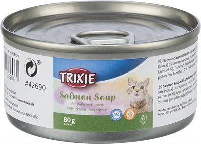 Trixie zalm soep kip/zalm | 80 gr glutenvrij
