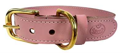 Sazzz halband hond braveheart classic leer roze | 37-45x3 cm