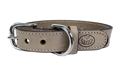 Sazzz halsband hond nomad vintage leer beige | 22-28x1,5 cm