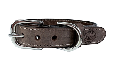 Sazzz halsband hond nomad vintage leer bruin | 22-28x1,5 cm
