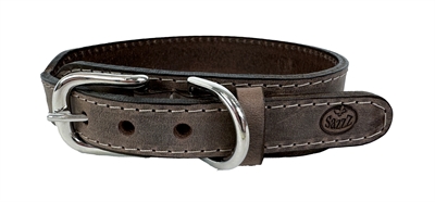Sazzz halsband hond boho vintage leer bruin | 32-39x3 cm