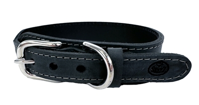 Sazzz halsband hond boho vintage leer antraciet | 32-39x3 cm