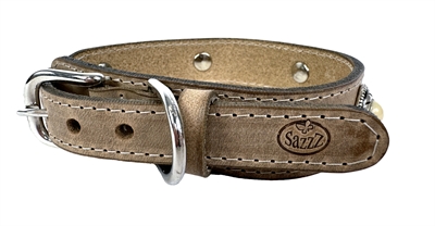 Sazzz halsband hond boho treasure | beige 32-39x3 cm