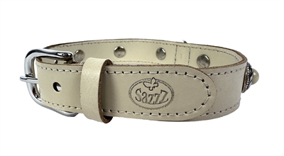 Sazzz halsband hond adventure stone | creme 27-33x2,5 cm