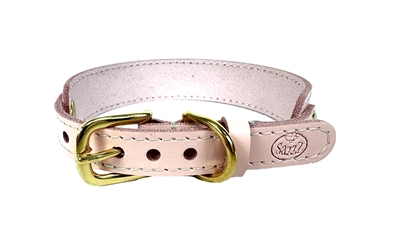 Sazzz halsband hond sweetie classic leer roze | 22-28x2,5 cm
