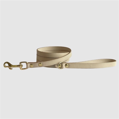 Sazzz hondenriem passion classic leer creme | 147x1,5 cm