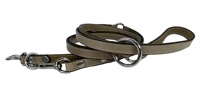 Sazzz hondenriem fearless | beige verstelbaar leer 113/156/181x1,5 cm