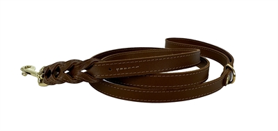 Sazzz hondenriem passion braided classic | bruin 135x1,5 cm