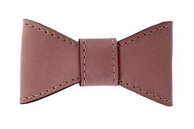 Sazzz vlinderstrik glamper classic leer roze | s voor hb 1,5 cm