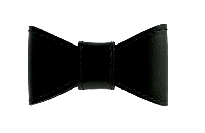 Sazzz vlinderstrik glamper classic | leer zwart m 2 cm