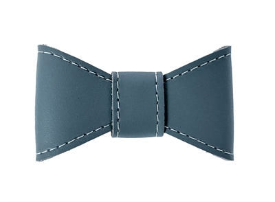 Sazzz vlinderstrik glamper classic leer lichtblauw | m 2 cm