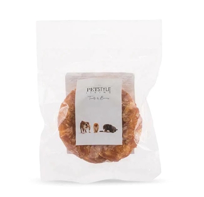 Petstyle living ring gepoft met kip | 7,5 cm - 20 stuks