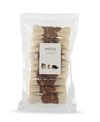 Petstyle living geperst bot wit met eend | 12,5 cm, 10 stuk