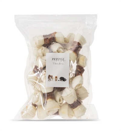 Petstyle living knoopt bot wit met eend | 10-11 cm 20 st