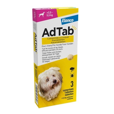 Adtab kauwtablet hond | 2,5-5,5 kg 3 tbl