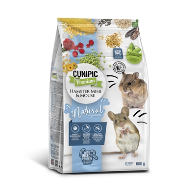 Cunipic premium dwerghamster & muis 600 gr | voer voor knaagdieren