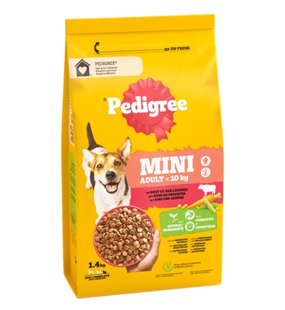Pedigree adult mini rund & groenten | 1,4 kg