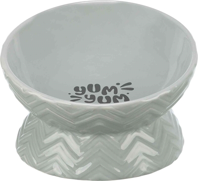 Trixie verhoogde voerbak keramiek grijs | 350 ml 17 cm
