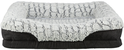 Trixie vital hondenmand lino | hoekig zwart/grijs 90x65 cm