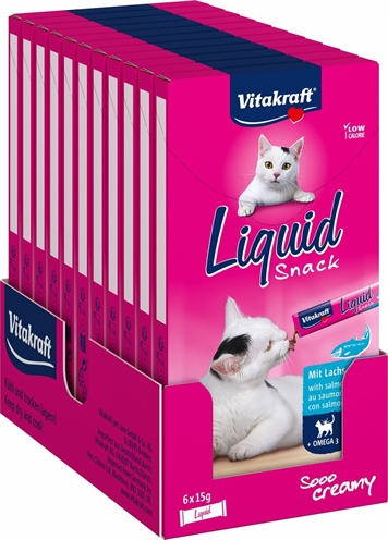 Vitakraft cat liquid snack zalm & omega | 11x6 st