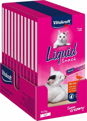 Vitakraft cat liquid snack eend & b-glucaan | 11x6 st