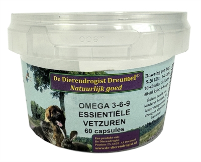 Dierendrogist omega 3-6-9 vetzuur capsules | 60 st