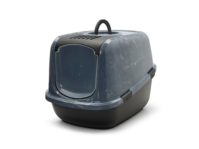 Savic kattenbak nestor jumbo | marble grijs/zwart 66,5x48,5x46,5 cm