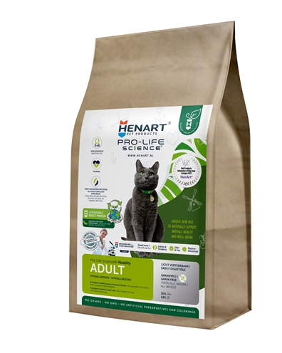 Henart mealworm insect kat volwassen 1,5 kg | eierschaalmembraan