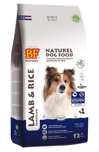Bf petfood lam / rijst 12,5 kg | hypo-allergene hondenvoeding