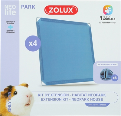 Zolux neolife neopark cavia uitbreidingsset 35x35 cm | 4 stuks