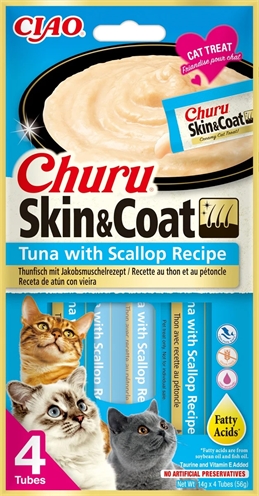 Inaba churu skin & coat tuna met scallop | 4x14gr