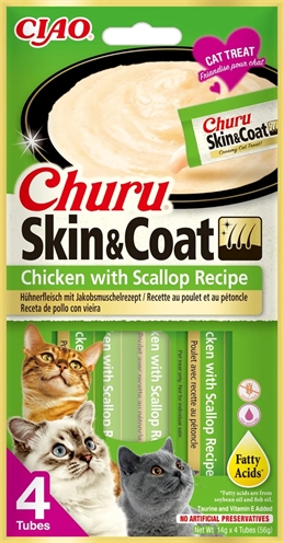 Inaba churu skin & coat kippenmix | 4x14gr