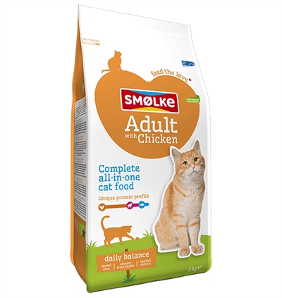 Smolke cat adult kip/rijst | 2 kg dierlijk voer