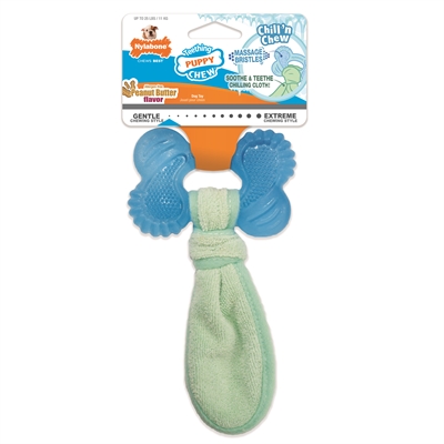 Nylabone puppy freezer bone | medium tot 16 kg met wasdoek