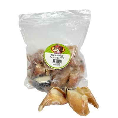 Petsnack kalfschoenen met schapenvet groot | 25 st