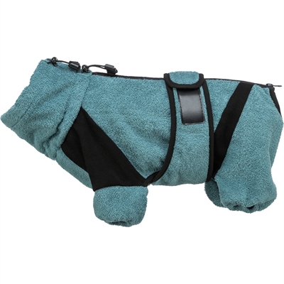 Trixie badjas / huisoverall badstof petrol | 38 cm