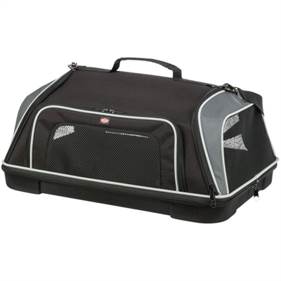 Trixie hondentas vliegtuigtas boarding | zwart/grijs 55x23x40 cm