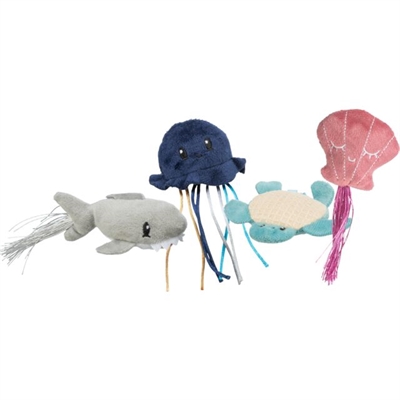 Trixie zeedier pluche catnip assorti | 5-8 cm