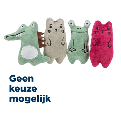Trixie dieren pluche met catnip assorti | 11 cm