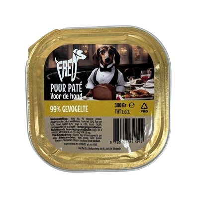 Freds kuipje hond puur gevogelte | 9x300 gr