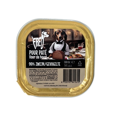 Freds kuipje hond puur wild zwijn/gevogelte | 9x300 gr