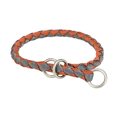 Trixie halsband hond cavo halfslip roest/grafiet grijs | 39-45x1,2 cm