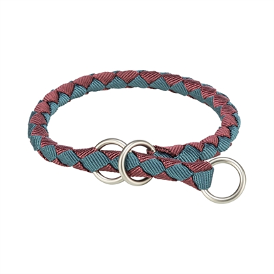 Trixie halsband hond cavo halfslip sangria/petrol | 39-45x1,2 cm