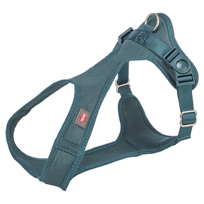 Trixie hondentuig comfort soft touring | petrol 28-40x1,5 cm