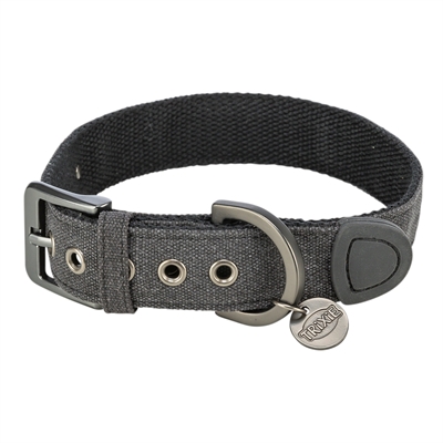Trixie halsband hond citystyle | zwart 45-52x3 cm katoen