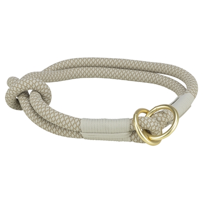 Trixie halsband hond soft rope | halfslipe lichtgrijs 25x0,6 cm