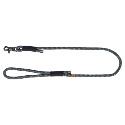 Trixie hondenriem soft rope | zwart/grijs 120x0,6 cm