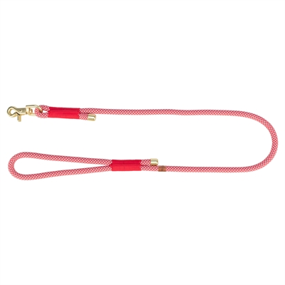 Trixie hondenriem soft rope | rood/creme 120x0,6 cm